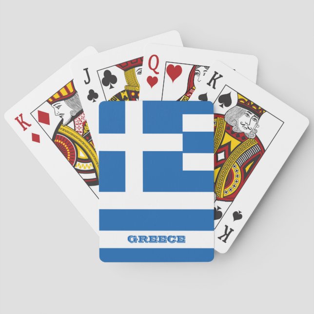 Jeu De Cartes Jeux du drapeau grec, Grèce Jouer des cartes (dos)