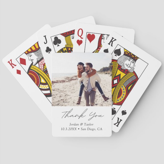 Jeu De Cartes Jeux mariages Personnalisé Merci Faveurs Photo (dos)