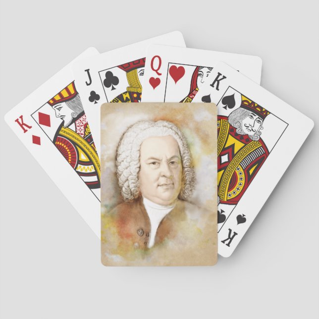 Jeu De Cartes Johann Sebastian Bach Portrait en beige (dos)