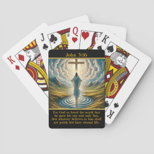 Jeu De Cartes John 3:16 Glorieux Cross Sea Vision