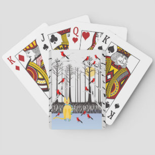 Jeu De Cartes Joie d'hiver - Chat avec foulard Birch Trees Cardi