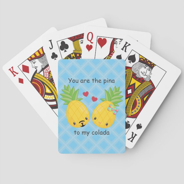 Jeu De Cartes Joli ananas Tropical Pina Colada Romantique (dos)