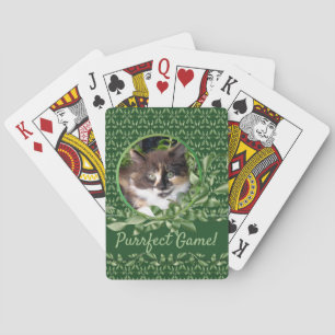 Jeu De Cartes Joli Calico Kitten vert Eyed