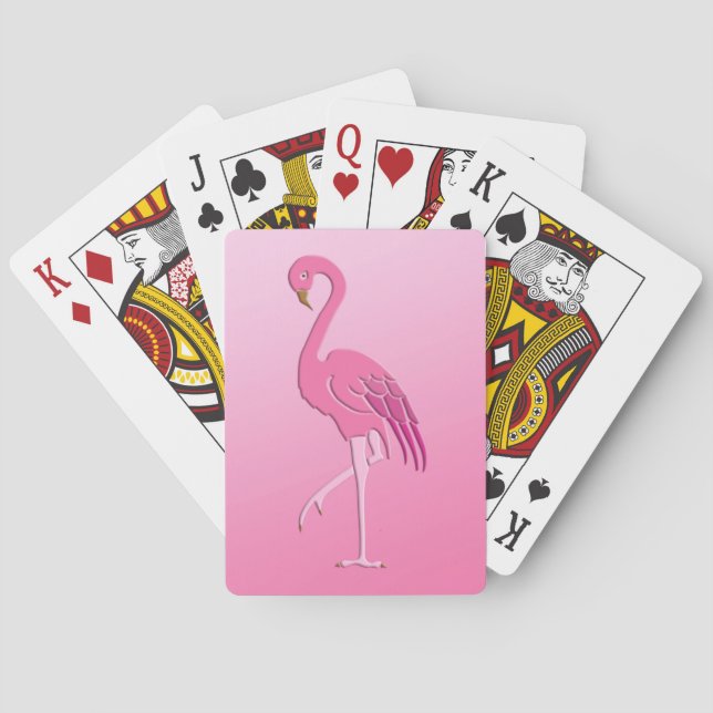 Jeu De Cartes Joli Flamant rose rose Fuchsia et rose pâle (dos)