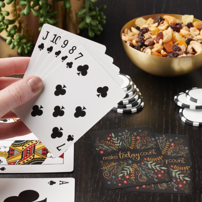 Jeu De Cartes Joli Floral Faire Aujourd'Hui Compter L'Inspirivit (In Situ)