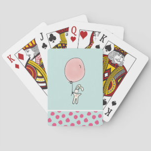 Jeu De Cartes Joli lapin tenant un ballon