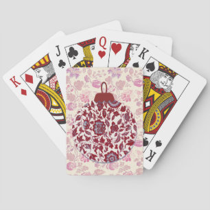 Jeu De Cartes Joli ornement de Noël en rose et bleu