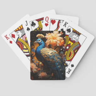 Jeu De Cartes Joli paon et fleurs