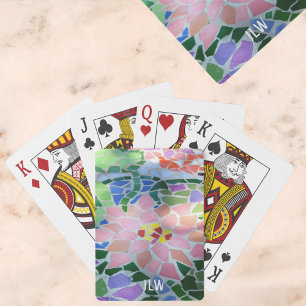 Jeu De Cartes Joli Pastel Rose Floral Mosaic Flower