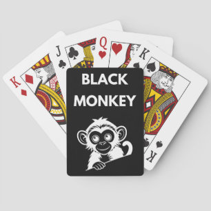 Jeu De Cartes Joli Petit Singe Noir
