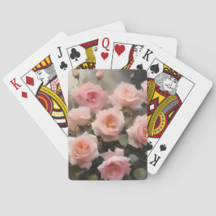 Jeu De Cartes Joli rose roses aquarelle peinture