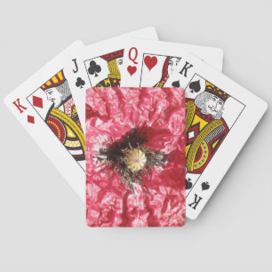 Jeu De Cartes Joli Rouge Poppy Flower Macro Lecture de cartes