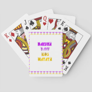 Jeu De Cartes Joli violet et jaune Hakuna Matata bébé enfants G