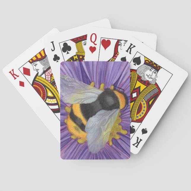Jeu De Cartes Jolie Bumble Bee Aquarelle Jouer des cartes (dos)