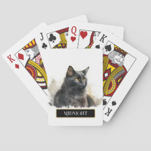 Jeu De Cartes Jolie Chatte Noire Personnaliser