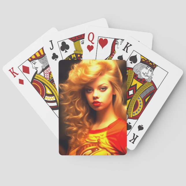 Jeu De Cartes Jolie Dame Ai (dos)