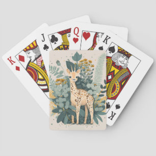 Jeu De Cartes Jolie girafe fleurie