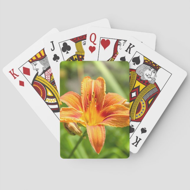 Jeu De Cartes Jolie grande fleur Lily photo (dos)