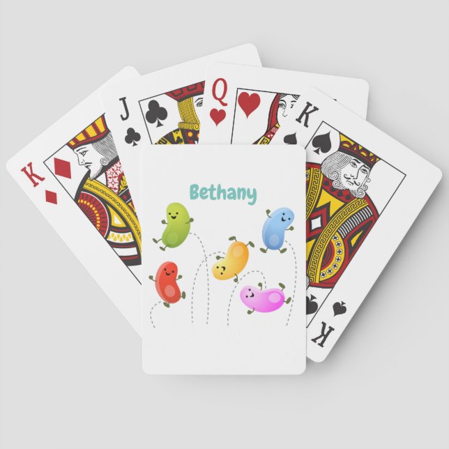 Jeu De Cartes Jolie jellybeans bondissant dessin animé (dos)