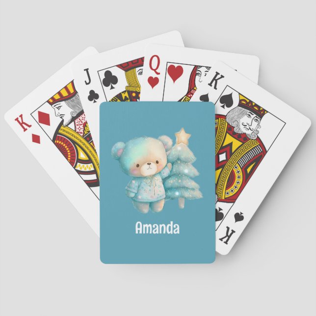 Jeu De Cartes Jolie Ours et Noël (dos)