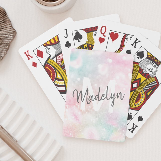 Jeu De Cartes Jolie Parties scintillant rose Fille Glamour (Créateur téléchargé)