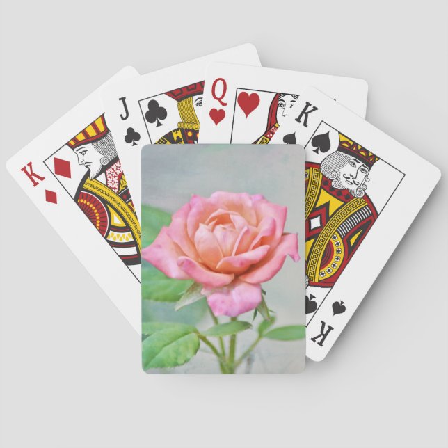 Jeu De Cartes Jolie Rose Rose Art Jouer Cartes (dos)