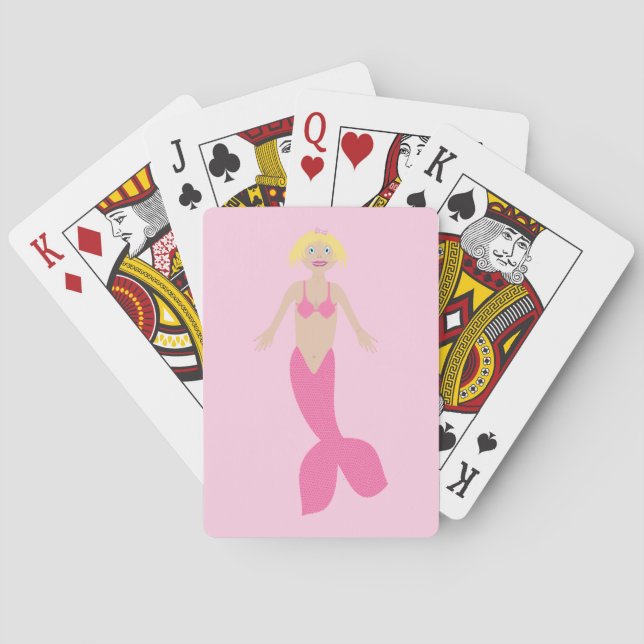 Jeu De Cartes Jolie sirène d'Imaginaire rose (dos)