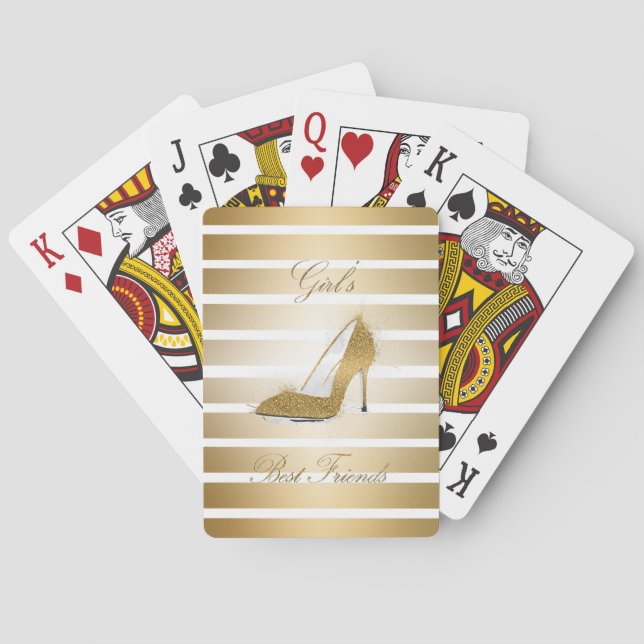 Jeu De Cartes Jolie talons hauts chaussures "Filles meilleurs am (dos)
