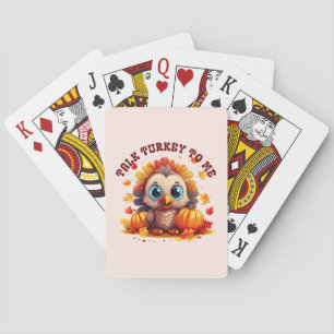 Jeu De Cartes Jolie Turquie et feuillage d'automne