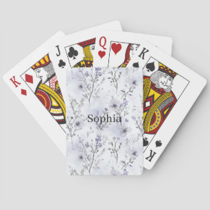 Jeu De Cartes Jolies Fleurs Violettes