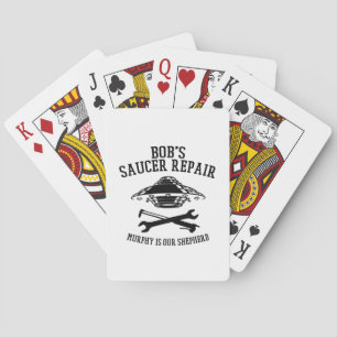 Jeu De Cartes jouer aux cartes avec le logo noir Bob's Saucer Re