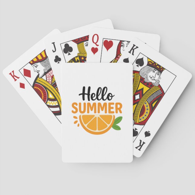 Jeu De Cartes Jouer aux cartes, Bonjour été (dos)