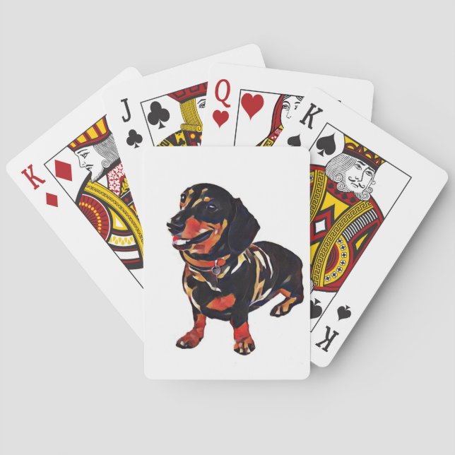 Jeu De Cartes Jouer aux cartes Dachshund classique (dos)