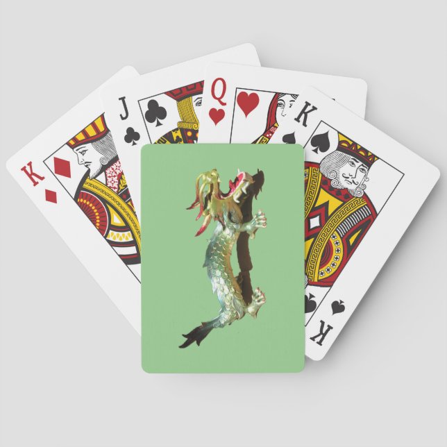 Jeu De Cartes Jouer aux cartes - Dragon on Green (dos)