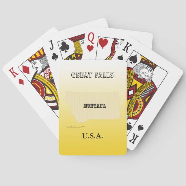 Jeu De Cartes Jouer aux cartes - Montana Carte avec la ville (dos)