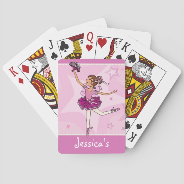 Jeu De Cartes Jouer aux cartes roses de ballerine (dos)