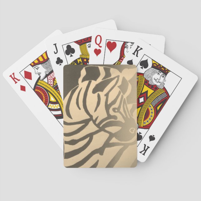 Jeu De Cartes Jouer aux cartes Zebra (noir et blanc) (dos)