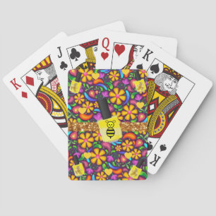 Jeu De Cartes Jouer Carte Deck Bumblebee Floral Jaune Polonais