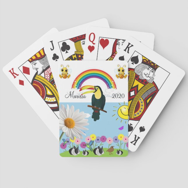 Jeu De Cartes Jouer Carte Deck Bumblebee Parrot Rabbit Soleil (dos)