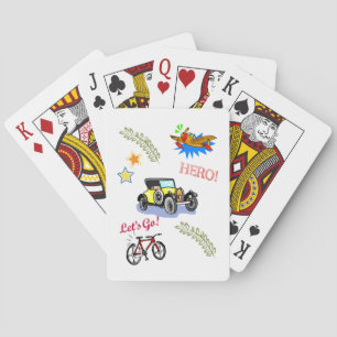 Jeu De Cartes Jouer Carte Deck Héros Voiture Vélo Avion