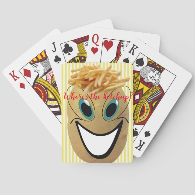 Jeu De Cartes Jouer Carte Deck Potato French Fries Ketchup? (dos)