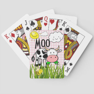 Jeu De Cartes Jouer Carte Deck Rose Plaid Cow Moo Bumblebee Sun