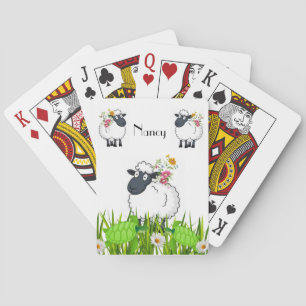 Jeu De Cartes Jouer Cartes Moutons Tortues Flore Grass