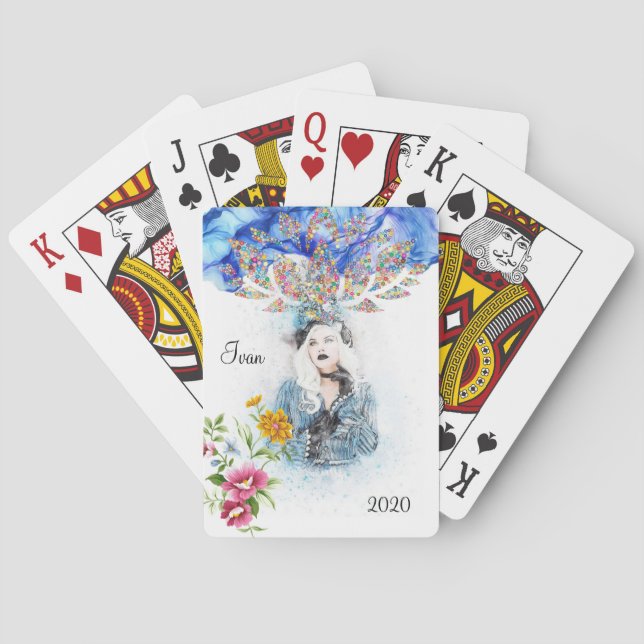 Jeu De Cartes Jouer Carton Deck Floral Victorian (dos)