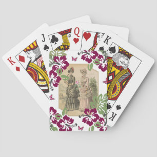 Jeu De Cartes Jouer Carton Deck Victorian Femmes Floral
