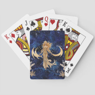 Jeu De Cartes Jouer des cartes avec déesse céleste en or Faux