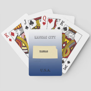 Jeu De Cartes Jouer des cartes - Kansas State Map avec la ville