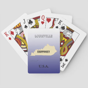 Jeu De Cartes Jouer des cartes - Kentucky State Map avec la vill