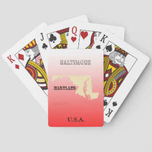 Jeu De Cartes Jouer des cartes - Maryland State Map avec la vill