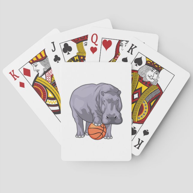 Jeu De Cartes Joueur de basket-ball hippo (dos)